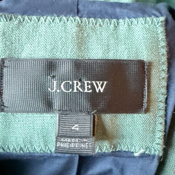J. Crew 100% Linen Schoolboy Office Career Women's Blazer Suit Jacket Size 4 - Picture 3 of 4